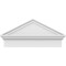 Ekena Millwork Peaked Cap Smooth Architectural PVC Combination Pediment, 28"W x 13-7/8"H x 2-3/4"P (Pitch 6/12) PEDPC028X140PKC00 - alternate 6